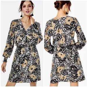 Lilly Pulitzer Talley Long Sleeve Dress Onyx Peony Party NWT Sz XS gold black